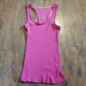 Miley Cyrus & Max Azria pink racerback tank.